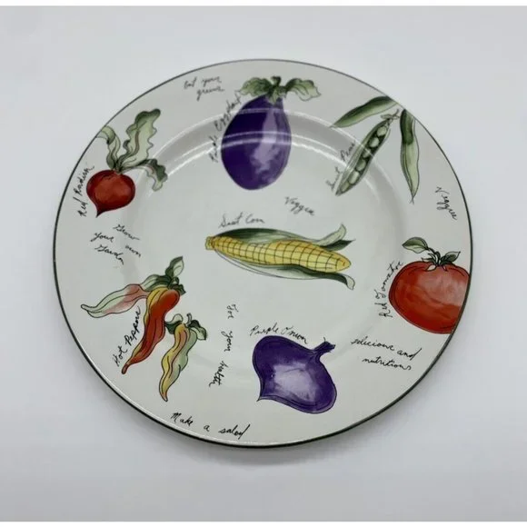 Garden Delight By Furio Serving Plate 8" - Picture 1 of 8
